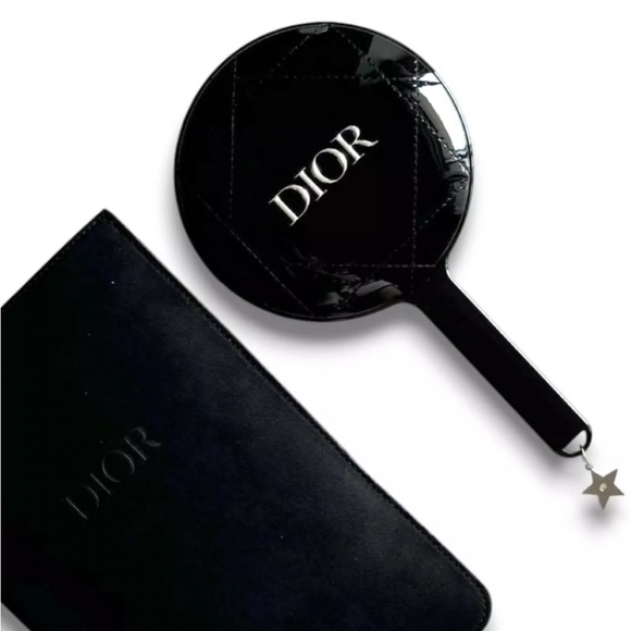 Christian Dior Beauty Black Hand Mirror with Case 23 x 13cm NWT NIB - Picture 1 of 12